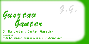 gusztav ganter business card