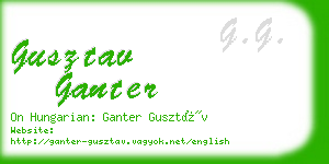 gusztav ganter business card